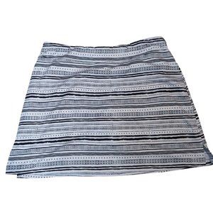 Lola by AFG Women's Black & White Stripe Skirt Modesty Short Stretchy Tennis SzL
